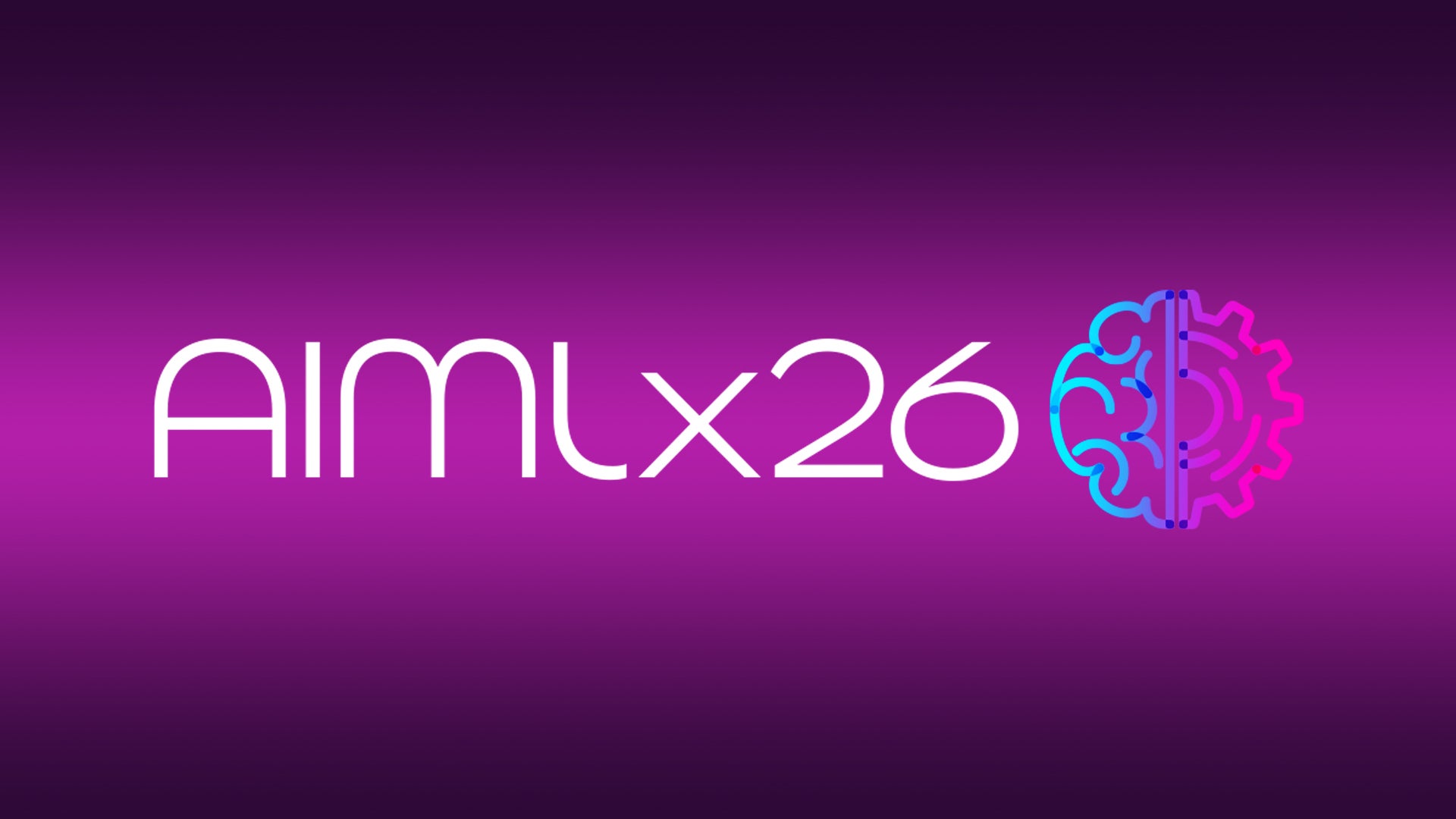 AIMLx26 artificial intelligence and machine learning expo logo.