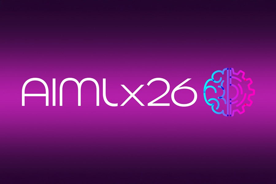 AIMLx26 artificial intelligence and machine learning expo graphic.